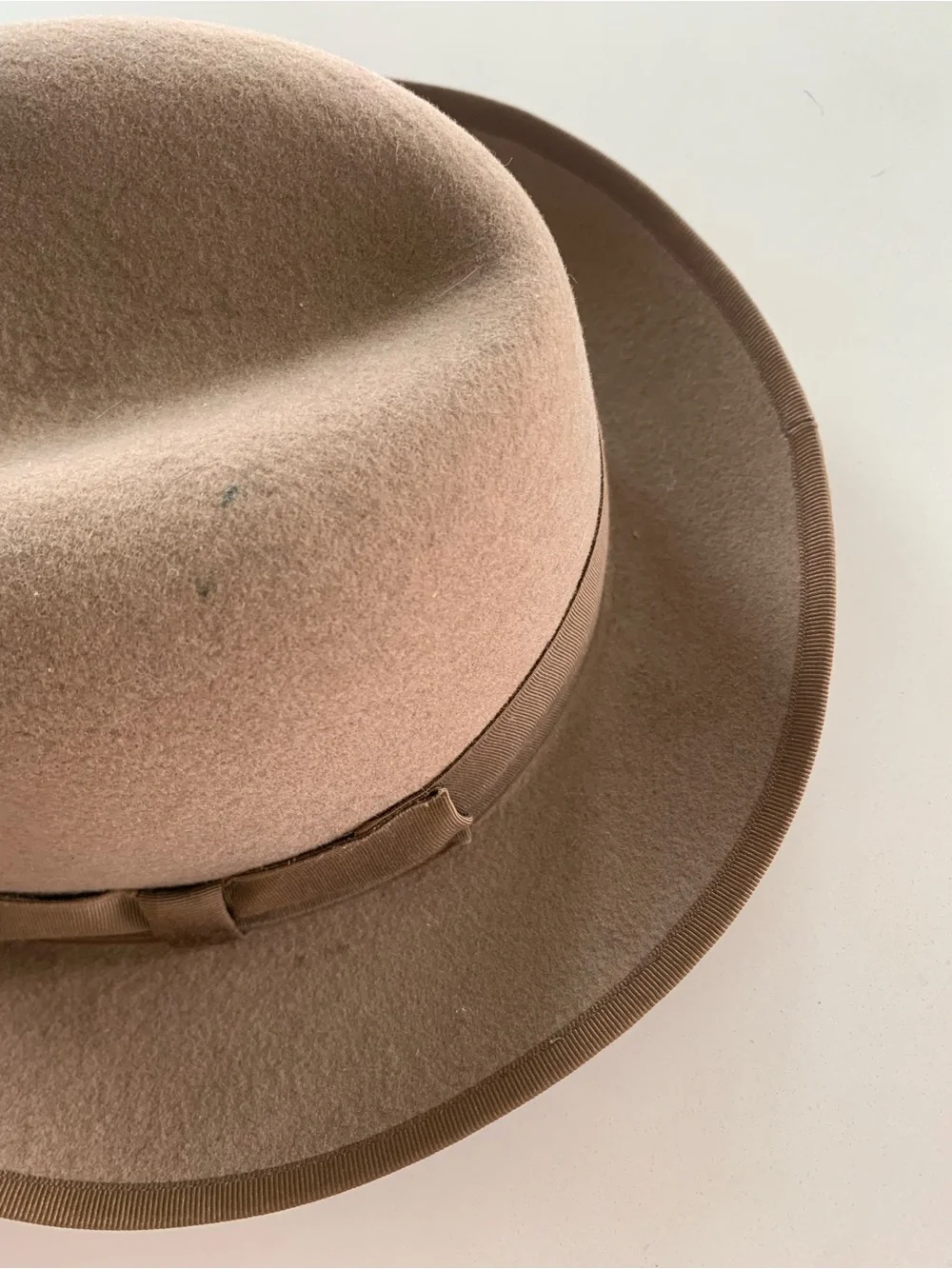 Men's Classic Brown Felt Fedora Hat